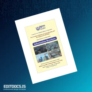 Editable India Indira Gandhi National Open University PG Diploma in Urban Planning and Development Page Preview - EditDocs