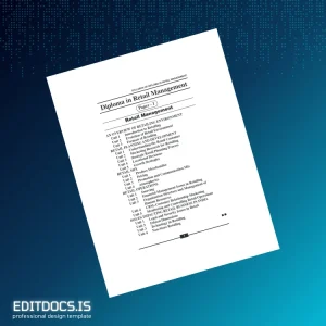 Editable India Institute of Management Retail Management Diploma Template Page Preview - EditDocs