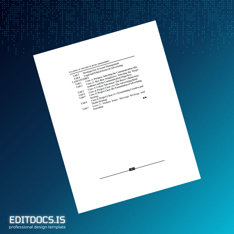 Editable India Institute of Management Retail Management Diploma Template page 5 Page Preview - EditDocs