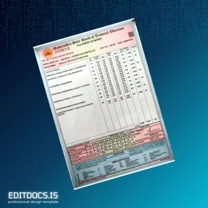 Editable India Maharashtra State Board of Technical Education Diploma in Mechanical Engineering Template Page Preview - EditDocs