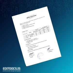 Editable India Modern Law College Diploma Certificate Template Page Preview - EditDocs