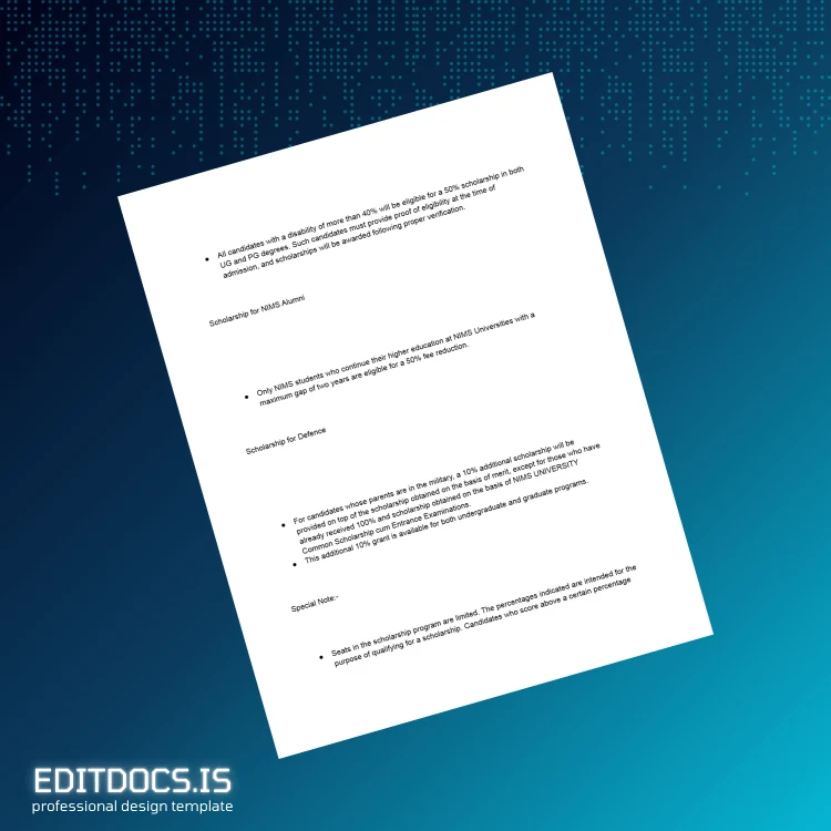 Editable India NIMS University Post Graduate Diploma in Broadcast Journalism Template page 7 Page Preview - EditDocs