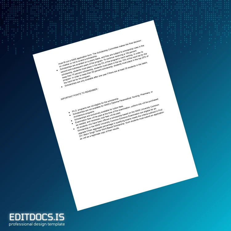 Editable India NIMS University Post Graduate Diploma in Broadcast Journalism Template page 8 Page Preview - EditDocs