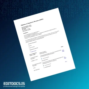 Editable India Polytechnic College Diploma in Mechanical Engineering Template Page Preview - EditDocs