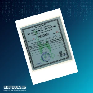 Editable India Silchar Polytechnic Diploma in Civil Engineering Template Page Preview - EditDocs