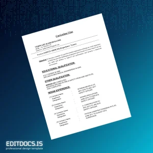 Editable India Vishwajit Ramesh Katke Diploma in Mechanical Engineering Template Page Preview - EditDocs