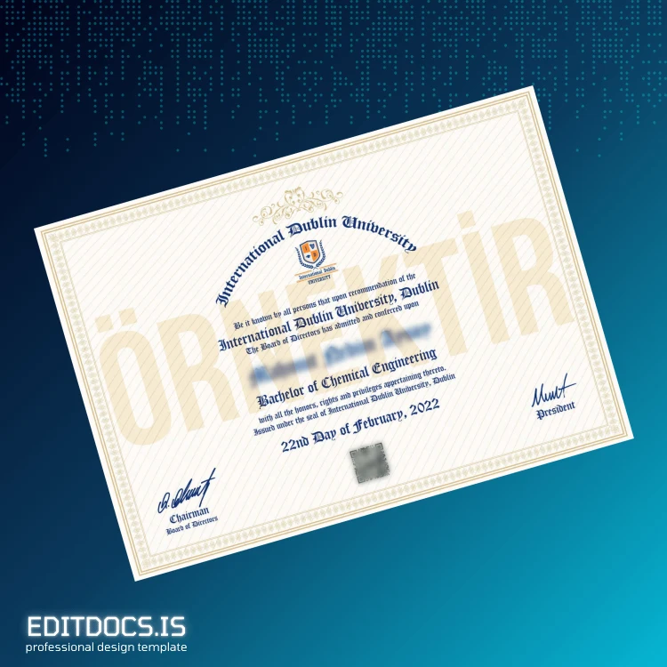 Editable Ireland International Dublin University Bachelor of Chemical Engineering Template Page Preview - EditDocs