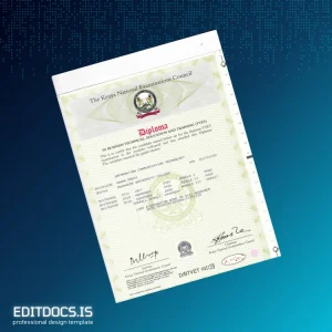 Editable Kenya Machakos University College Diploma in Information Communication Technology Template Page Preview - EditDocs