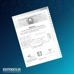 Editable Kenya Mombasa Polytechnic Diploma in Marketing Template Page Preview - EditDocs