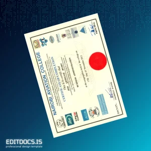 Editable Kenya Nairobi Aviation College Diploma in Business Administration Template Page Preview - EditDocs