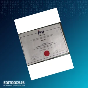 Editable Malaysia INTI College Diploma in Commerce Australian Degree Programme Template Page Preview - EditDocs