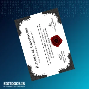 Editable Mexico Escuela de Magia Graduation Diploma Template Page Preview - EditDocs