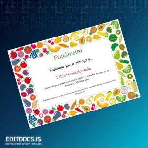 Editable Mexico Frutómetro Diploma Template Page Preview - EditDocs