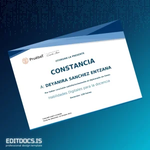 Editable Mexico Fundación Carlos Slim Online Diploma in Digital Skills for Teaching Template Page Preview - EditDocs