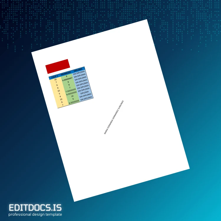 Editable Mexico HSMF Diploma Template page 2 Page Preview - EditDocs