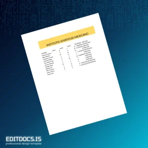 Editable Mexico Instituto Juventud Mexicano High School Diploma Template Page Preview - EditDocs