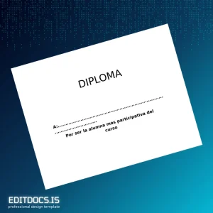 Editable Mexico Kinder Diploma Template Page Preview - EditDocs