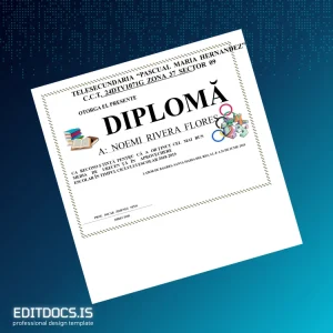 Editable Mexico Labor de Bagres Best Academic Performance Diploma Certificate Page Preview - EditDocs