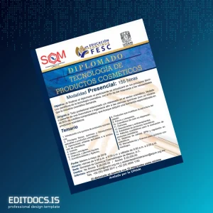 Editable Mexico National Autonomous University Diploma in Cosmetic Technology Template Page Preview - EditDocs