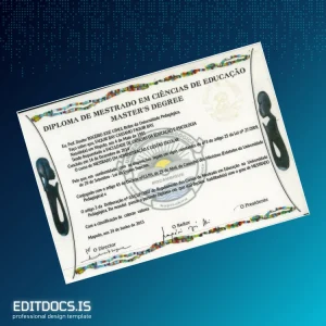 Editable Mozambique Universidade Pedagógica Master's Degree in Educational Sciences Template Page Preview - EditDocs