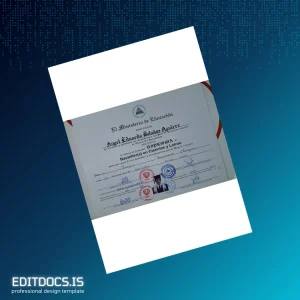 Editable Nicaragua El Ministerio de Educación Bachiller(a) en Ciencias y Letras Template Page Preview - EditDocs