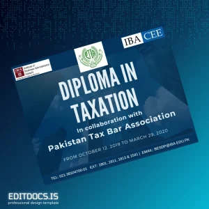 Editable Pakistan IBA Institute of Business Administration Diploma in Taxation Page Preview - EditDocs