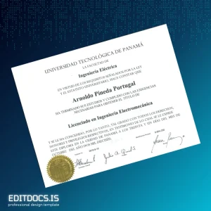 Editable Panama University Bachelor of Science in Electromechanical Engineering Template Page Preview - EditDocs