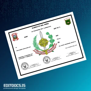 Editable Peru Army III Division Humvee Driver Course Diploma Page Preview - EditDocs