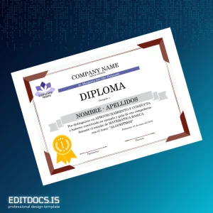 Editable Peru Company Name Diploma in Basic Mathematics Page Preview - EditDocs