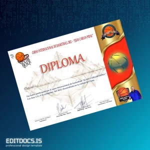 Editable Peru Diploma in International Basketball Course Template Page Preview - EditDocs