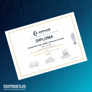 Editable Peru Estrucad Technical School Diploma in BIM Calculation and Structural Design Template Page Preview - EditDocs
