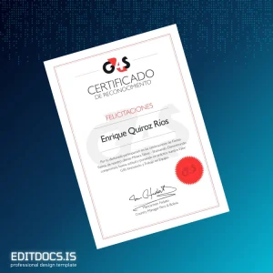 Editable Peru G4S Certificate of Recognition Template Page Preview - EditDocs