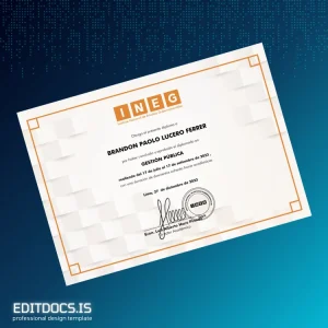 Editable Peru INEC Diploma in Public Management Template Page Preview - EditDocs