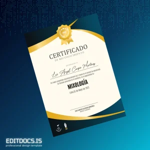 Editable Peru Luis Alberto Sánchez Municipal Mixology Diploma Page Preview - EditDocs