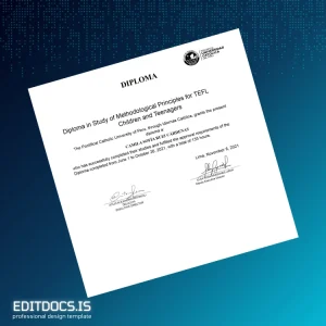 Editable Peru Pontifical Catholic University of Peru Diploma in Study of Methodological Principles for TEFL Children and Teenagers Page Preview - EditDocs