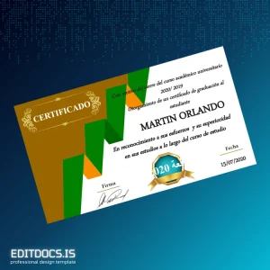 Editable Peru Resguardos 7 Munay VIP High School Diploma Template Page Preview - EditDocs