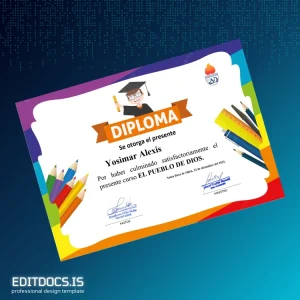 Editable Peru Santa Rosa de Shick Diploma Template Page Preview - EditDocs