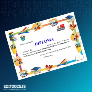 Editable Peru UGEL N° 05 Honor Diploma Template Page Preview - EditDocs