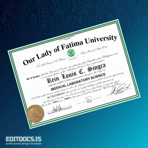 Editable Philippines Our Lady of Fatima University Bachelor of Science in Medical Laboratory Science Template Page Preview - EditDocs