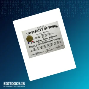 Editable Philippines University of Bohol Associate in Aircraft Maintenance Technology Template Page Preview - EditDocs
