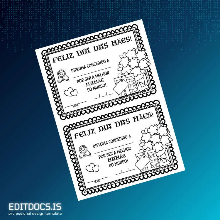 Editable Portugal Diploma Award Template Page Preview - EditDocs