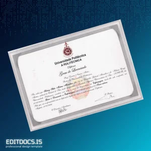 Editable Portugal Polytechnic University Bachelor's Degree Template Page Preview - EditDocs