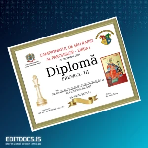 Editable Romania Diploma III Certificate Page Preview - EditDocs