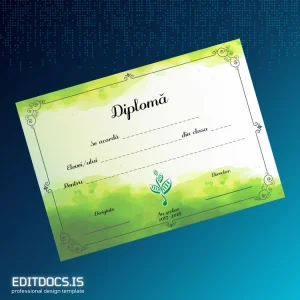 Editable Romania Diploma de Absolvire Template Page Preview - EditDocs