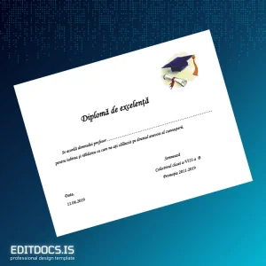 Editable Romania Diploma of Excellence for Professor Template Page Preview - EditDocs