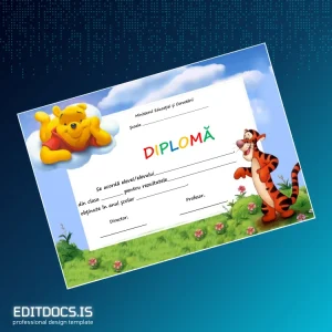 Editable Romania Educational Diploma Template Page Preview - EditDocs