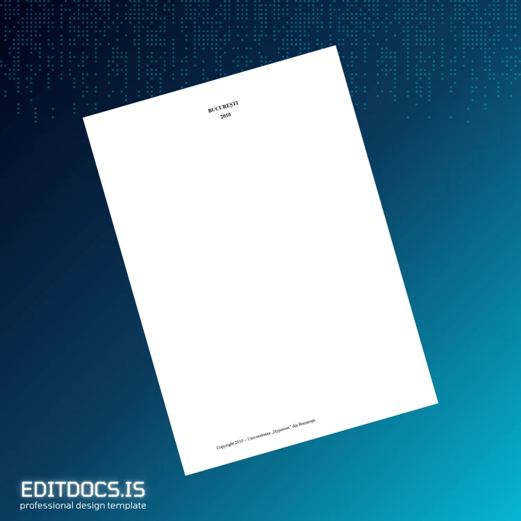 Editable Romania Hyperion University Bachelor of Science in Marketing Strategies Template page 3 Page Preview - EditDocs