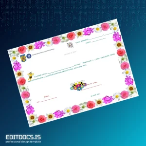 Editable Romania School Certificate of Merit for Preparatory Class A 2016-2017 Page Preview - EditDocs