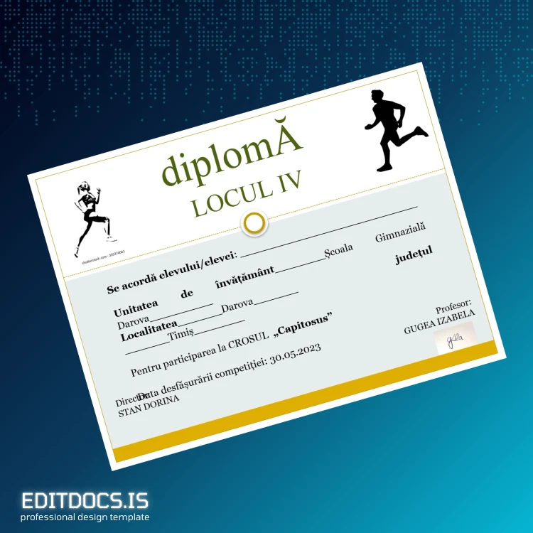 Editable Romania School Gymnasium Diploma Template page 5 Page Preview - EditDocs