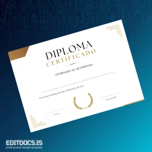 Editable Spain Academic Achievement Certificate Template Page Preview - EditDocs